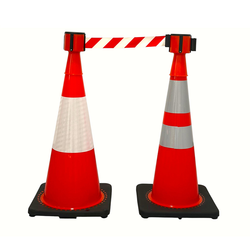 Con de siguranță în trafic din PVC de înaltă elasticitate cu bază de cauciuc ponderată opțională pentru controlul rutier în orice vreme și izolarea pericolelor