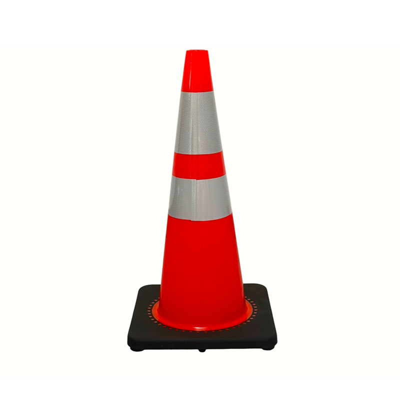 Con de siguranță în trafic din PVC de înaltă elasticitate cu bază de cauciuc ponderată opțională pentru controlul rutier în orice vreme și izolarea pericolelor