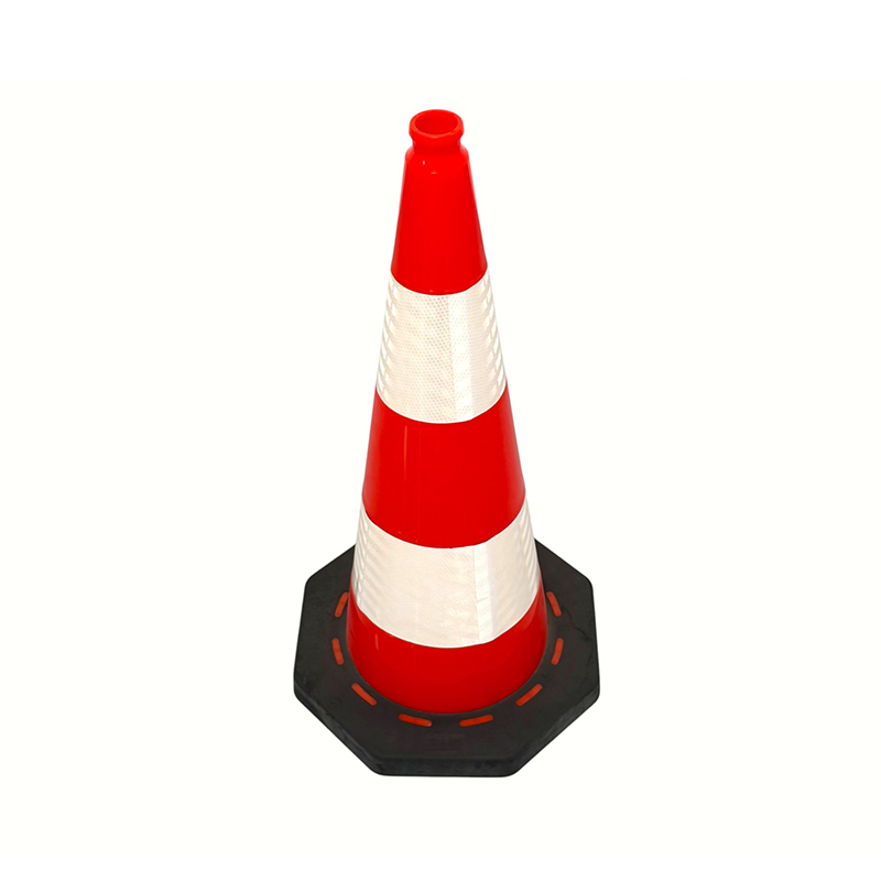 Con de siguranță în trafic din PVC cu bază octogonală de înaltă vizibilitate, cu rezistență și stabilitate superioară la vânt Con de siguranță în trafic din PVC cu bază octogonală de înaltă vizibilitate, cu rezistență și stabilitate superioară la vânt