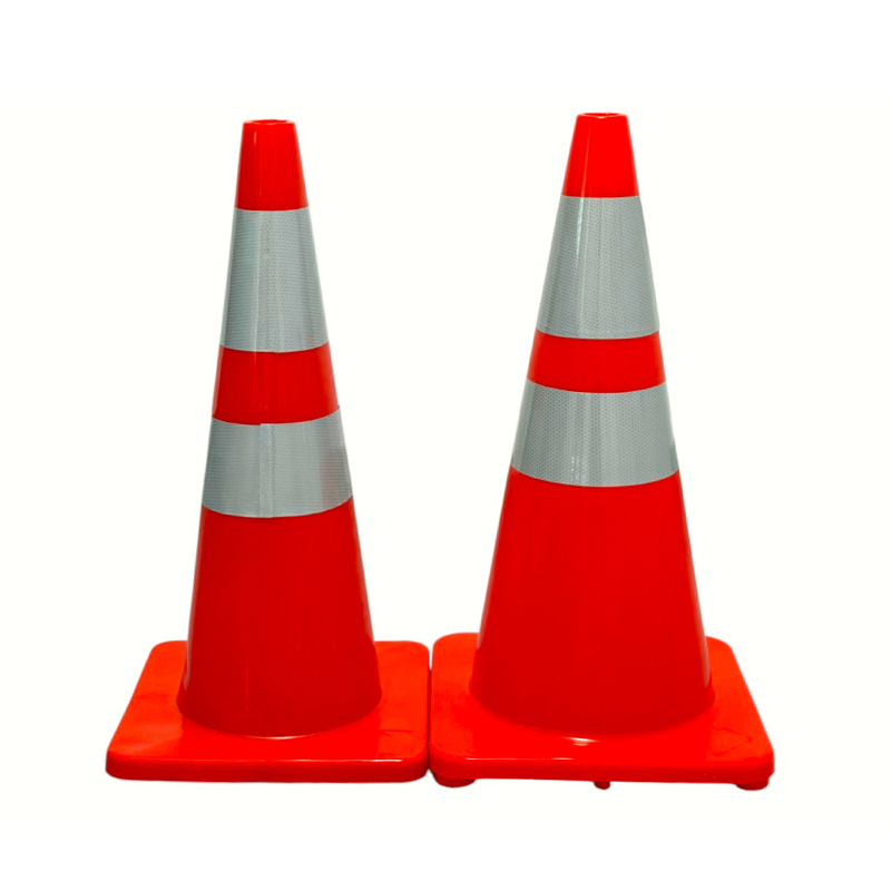 Con de siguranță în trafic din PVC de înaltă elasticitate cu bază de cauciuc ponderată opțională pentru controlul rutier în orice vreme și izolarea pericolelor