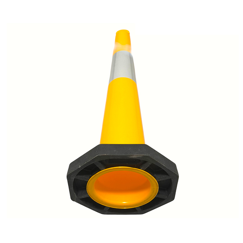 Con de trafic portabil din PVC de înaltă flexibilitate T-TOP pentru perimetrele de construcție