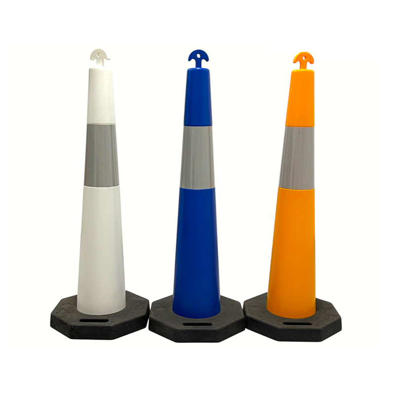 Con de trafic portabil din PVC de înaltă flexibilitate T-TOP pentru perimetrele de construcție