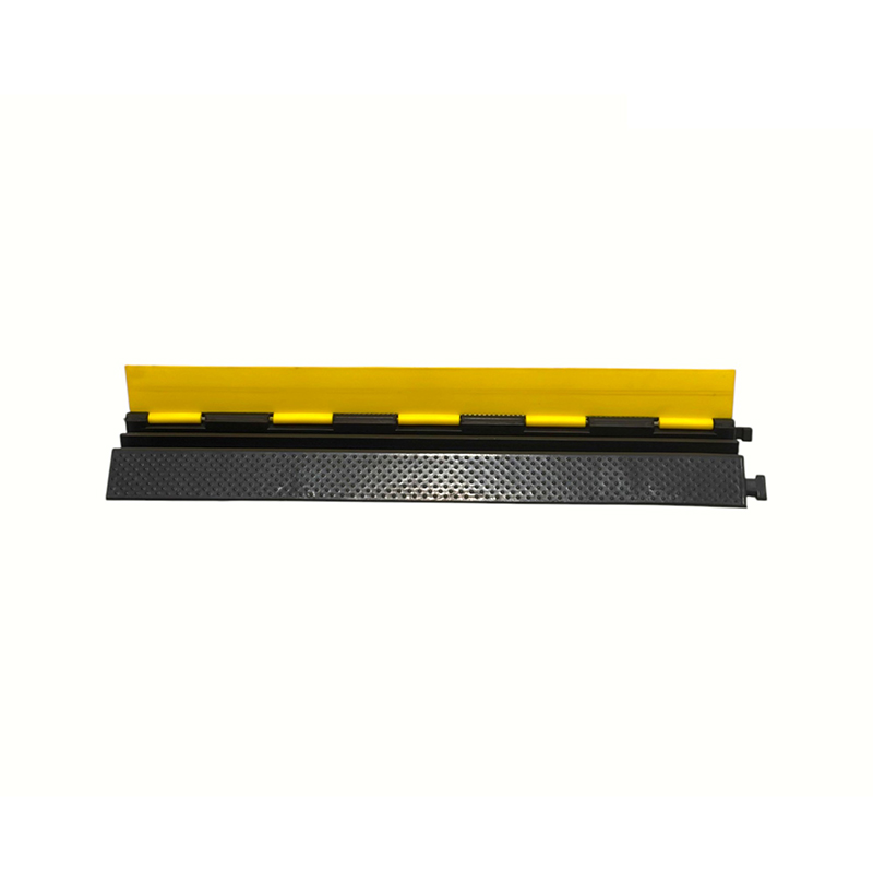 Baza de cauciuc de calitate inginerie capac galben Protector de cablu rezistent cu 2 canale