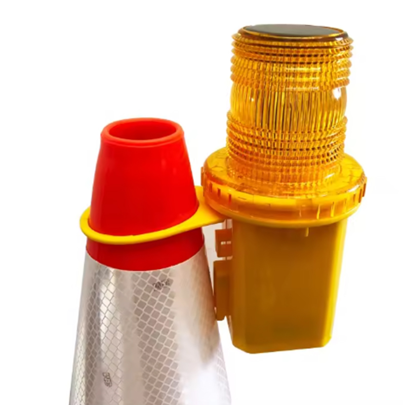 Conuri de trafic cu LED, fotosensibile, cu detecție automată, rezistente la intemperii, alimentate cu energie solară și lumini de avertizare pentru semnale de pericol