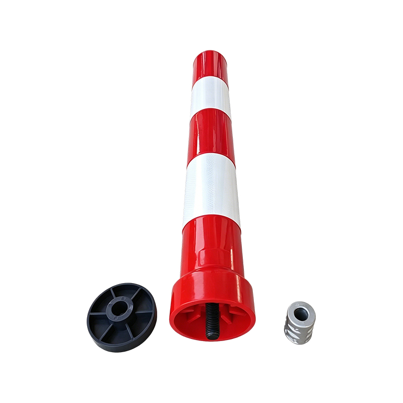Bollards de avertizare de trafic detașabil de mare rezistență din TPU cu bază filetată cu eliberare rapidă