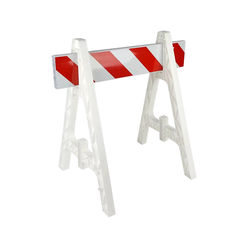 Baricada din plastic cu cadru A cu bare transversale reflectorizante