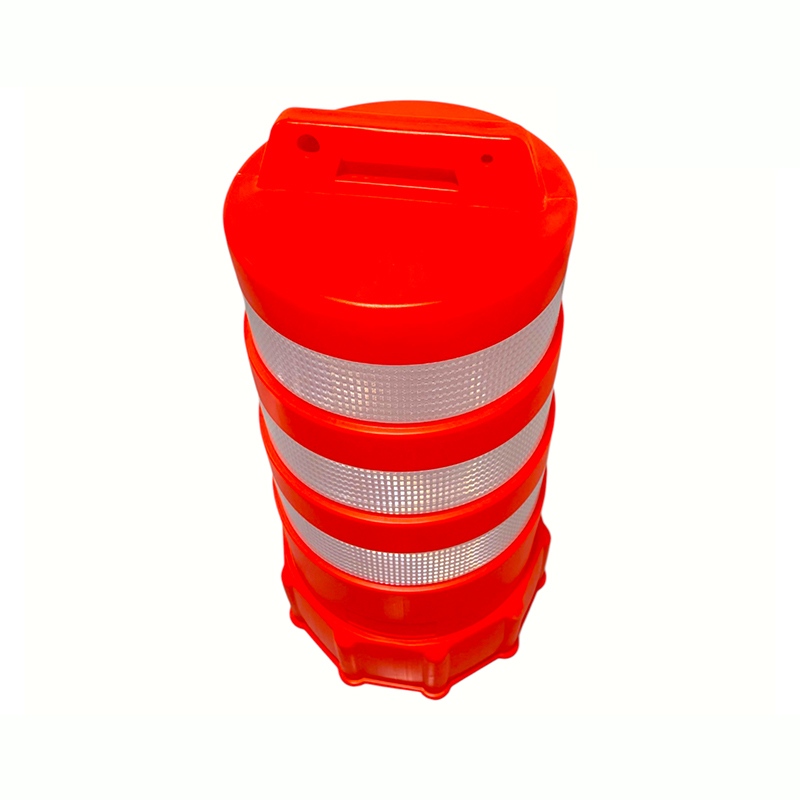 Butoi de avertizare din plastic rezistent cu bază din cauciuc ponderat Butoi de avertizare din plastic rezistent cu bază din cauciuc ponderat