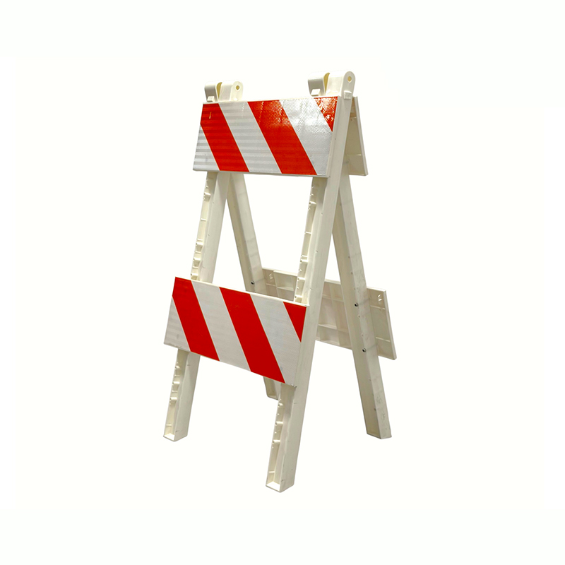 Baricada de trafic cu cadru A din plastic cu panouri reflectorizante de calitate inginerească