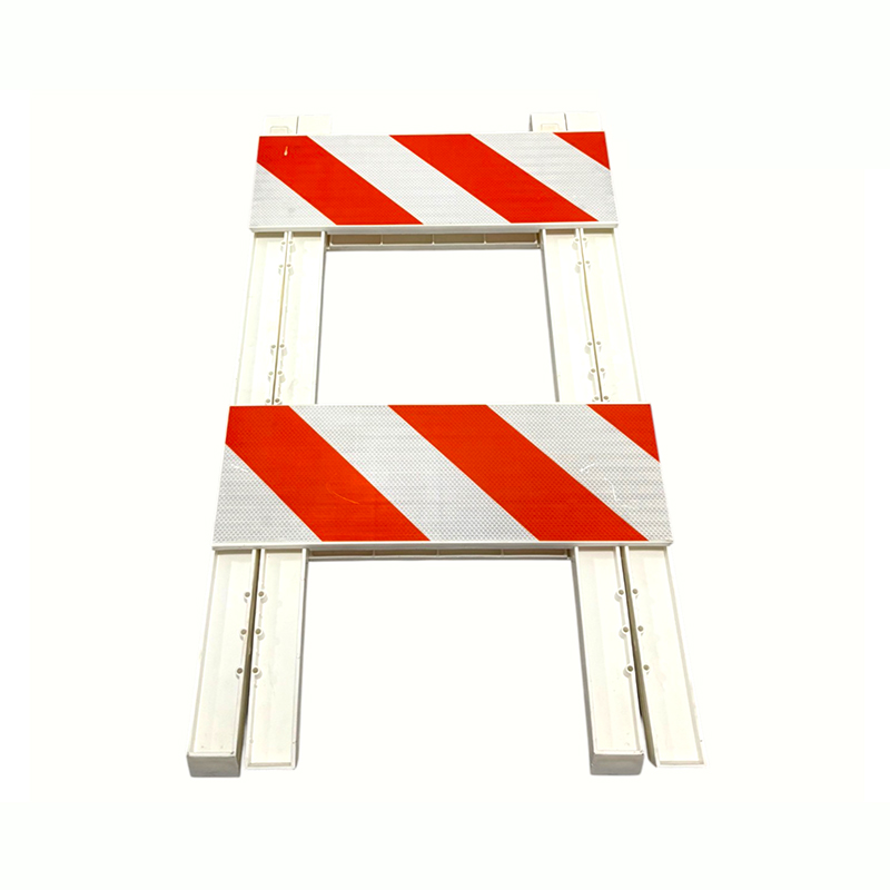 Baricada de trafic cu cadru A din plastic cu panouri reflectorizante de calitate inginerească