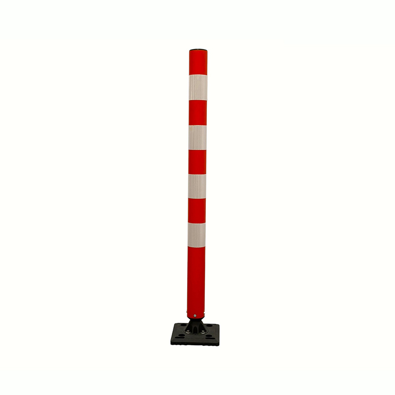 Stalp de delimitare a traficului montat la suprafață cu bază înșurubată