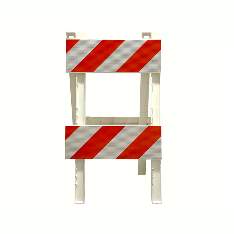 Baricada de trafic cu cadru A din plastic cu panouri reflectorizante de calitate inginerească