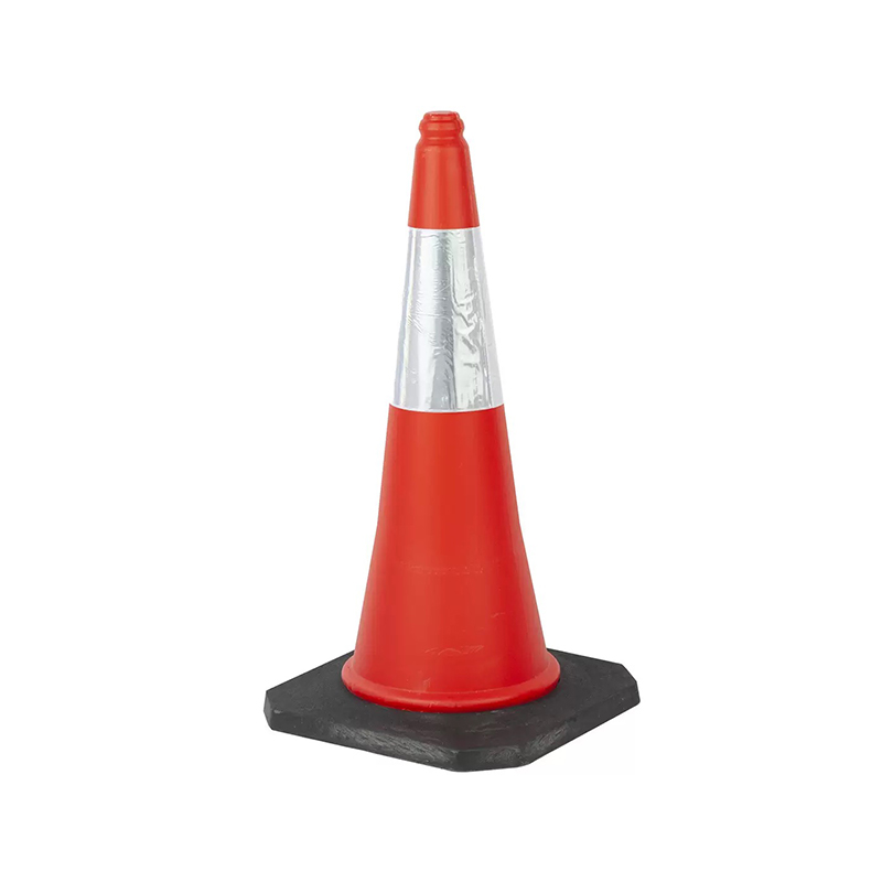 Con de trafic din plastic rezistent cu bază din cauciuc