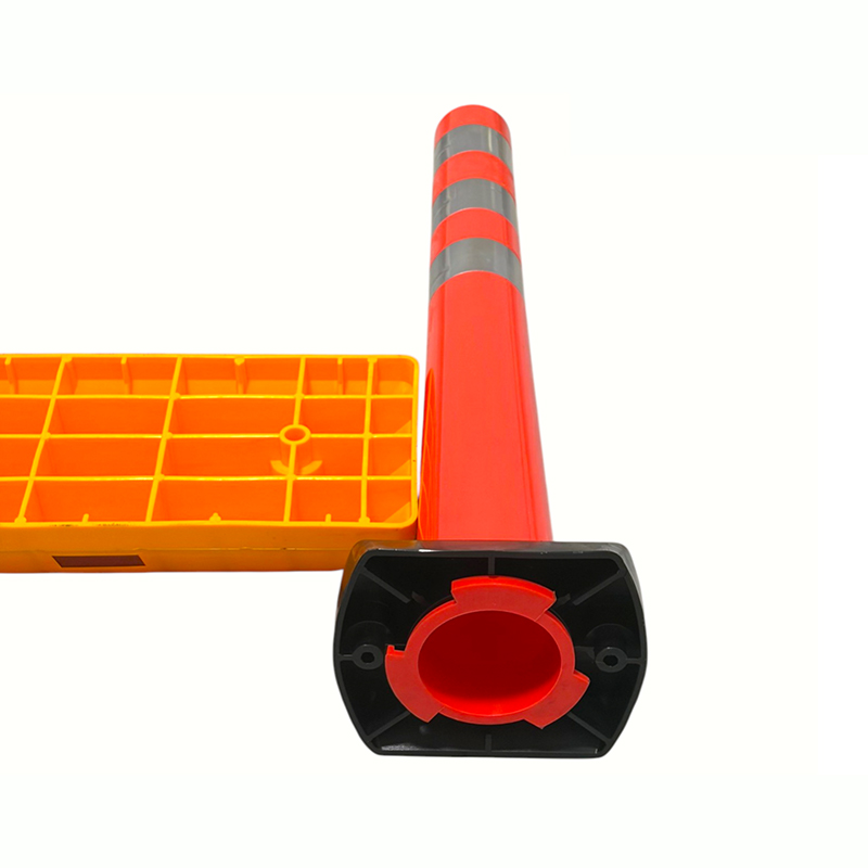 Stâlp de delimitare flexibil modular cu bordură de separare a benzii de circulație Stâlp de delimitare flexibil modular cu bordură de separare a benzii de circulație