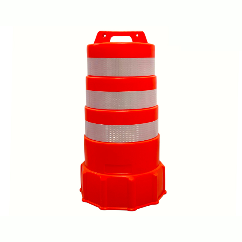 Butoi de avertizare din plastic rezistent cu bază din cauciuc ponderat Butoi de avertizare din plastic rezistent cu bază din cauciuc ponderat