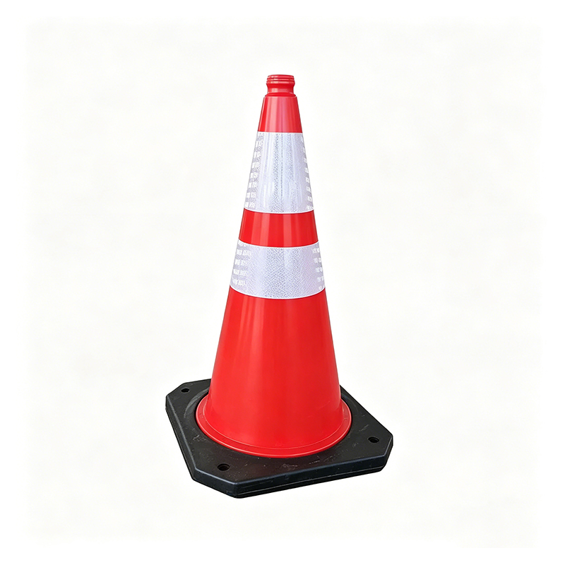 Con de trafic din plastic HDPE integrat cu gaură pentru mâner superior