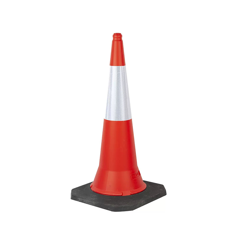 Con de trafic din plastic rezistent cu bază din cauciuc