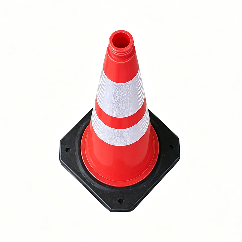 Con de trafic din plastic HDPE integrat cu gaură pentru mâner superior