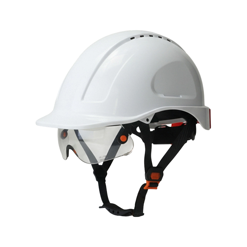 Casca cu ochelari de protectie cu vizor retractabil integrat