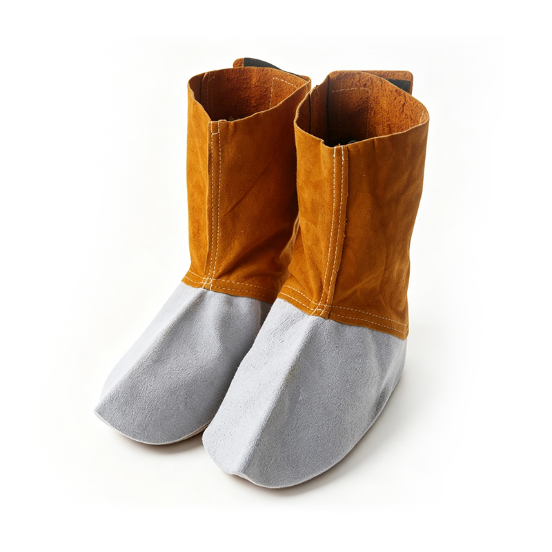 Capac pentru picior din piele de vaca despicat cu cusut Kevlar