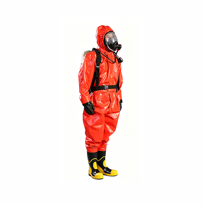 Costum de protecție chimică de tip respirator semi-închis