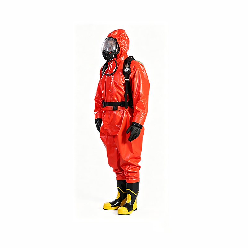 Costum de protecție chimică de tip respirator semi-închis
