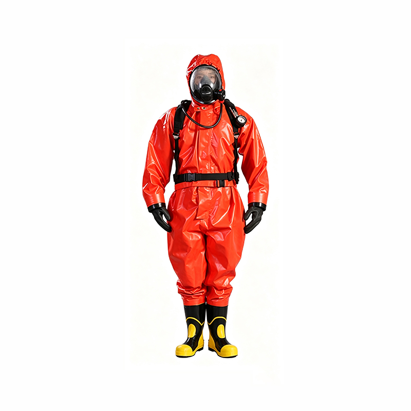 Costum de protecție chimică de tip respirator semi-închis